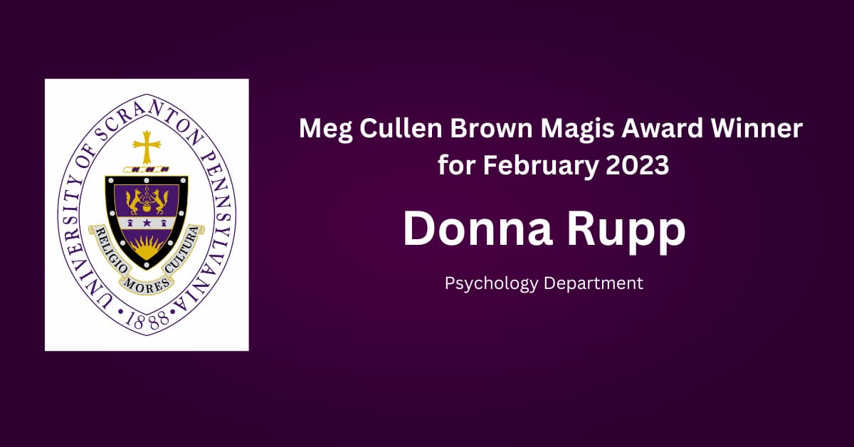 Donna Rupp is Meg Cullen-Brown Magis Award Winner image