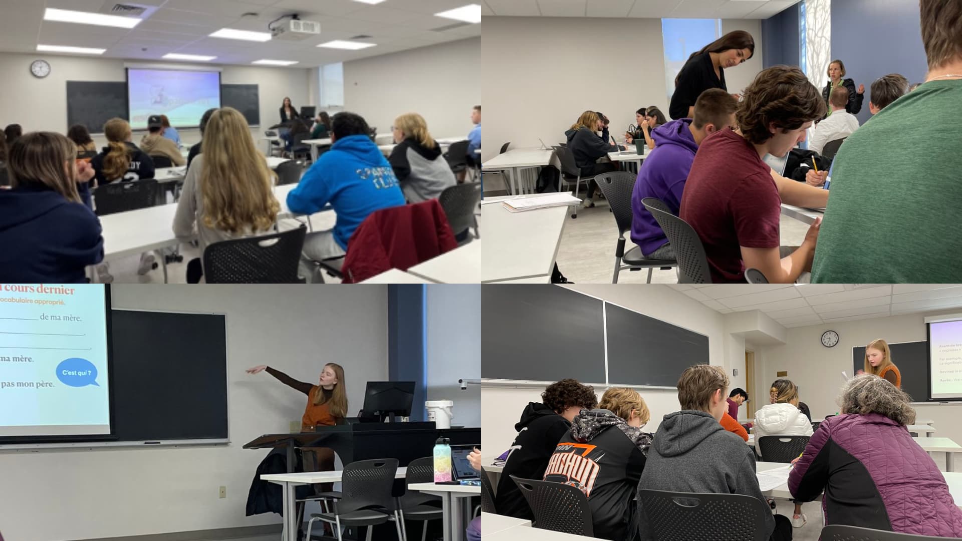 Every semester, over 50 high school students visit The University of Scranton to experience Language Immersion Day, shown. There they receive a campus tour, attend an interactive language class and take part in Language Center activities.