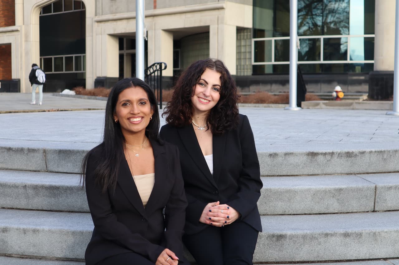 According to Student Government election results for the 2023-2024 academic year, Karla Shaffer '24, shown at right, will serve as president and Maria Stephen '25, will serve as vice president.