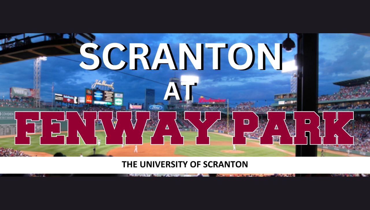 Graphic reading "Scranton at Fenway Park."