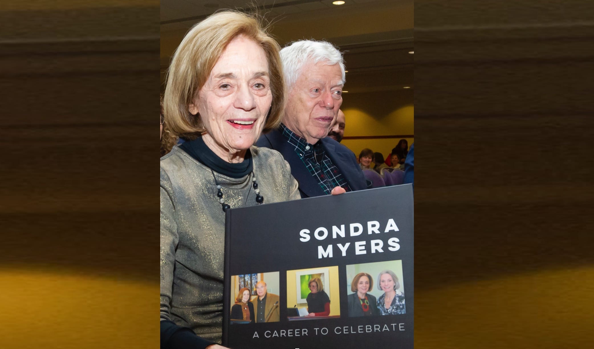 Sondra Myers, founding director of The University of Scranton’s Schemel Forum, stepped down from post at semester’s end. In April, the University hosted a tribute to her for her many contributions. From left: Sondra Myers and her husband, Morey Myers, J.D.