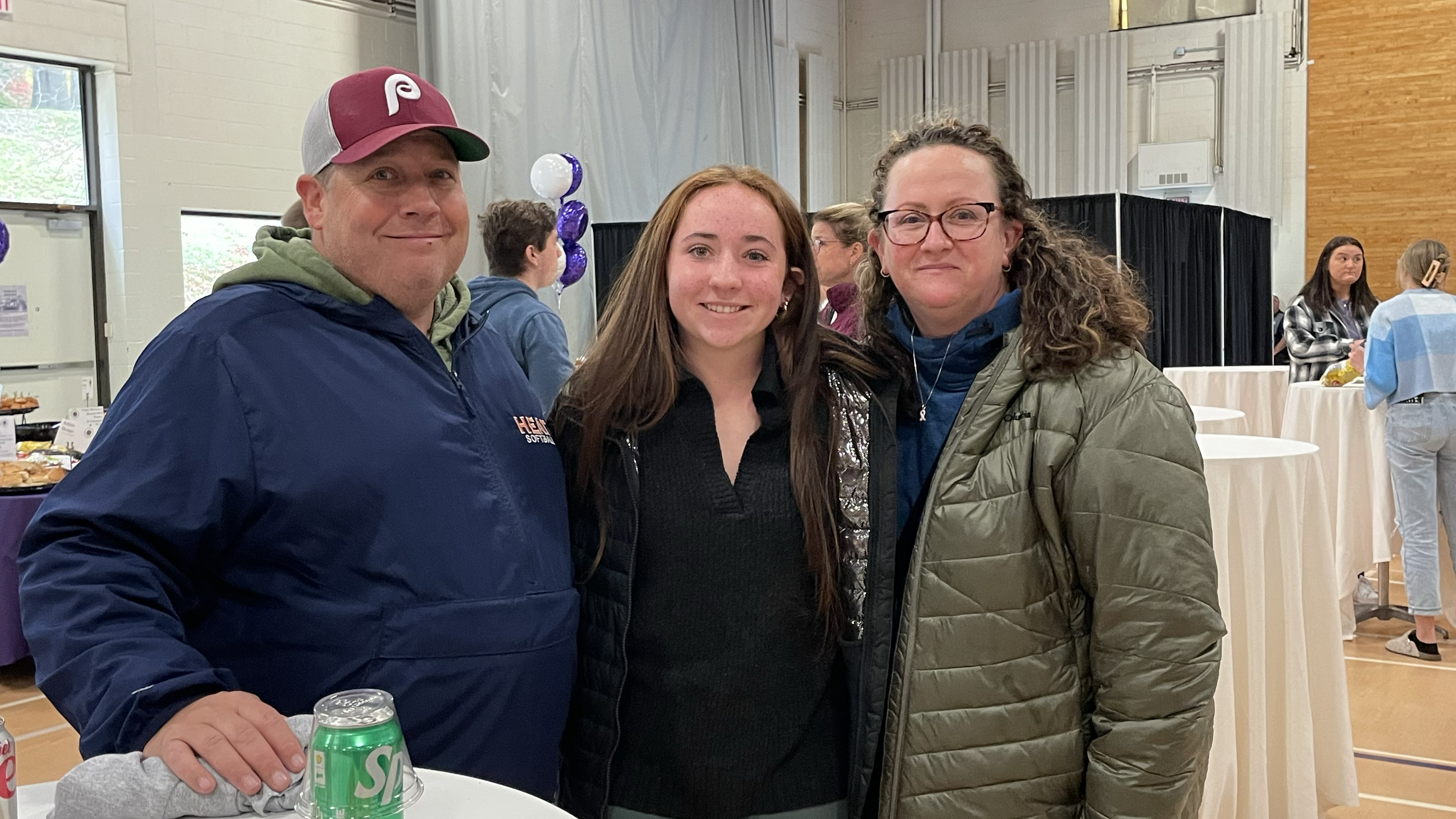 At The University of Scranton Open House on Sunday, Nov. 5, attendees can meet with faculty, students, admissions counselors and financial aid representatives. Emma Douglas, Woolwich Township, New Jersey, shown, attended the Open House on Oct. 22 with her parents Kevin and Katie.