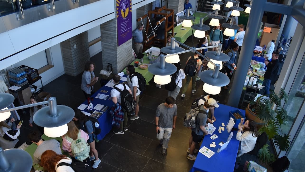 University students presented research projects related to sustainable practices and environmental issues at The University of Scranton’s annual Earth Day Fair.