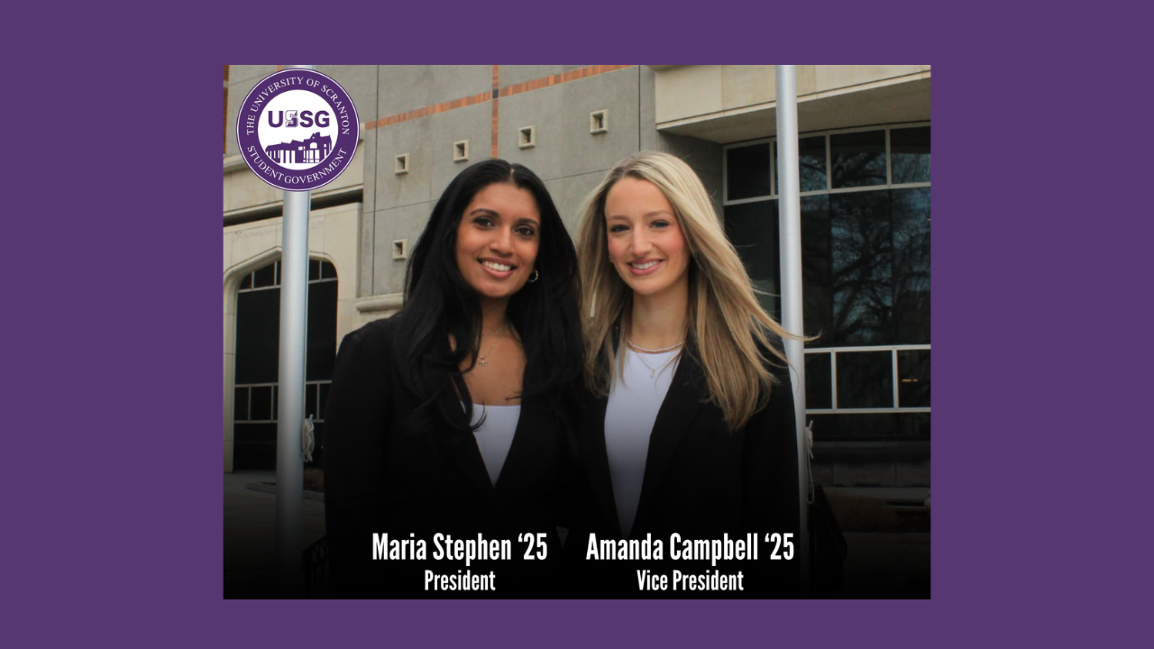 Student Government confirms 2024-25 Senate. Following this spring's general election, Maria Stephen '25 and Amanda Campbell '25, pictured, have been elected as the new Student Body President and Vice President. 