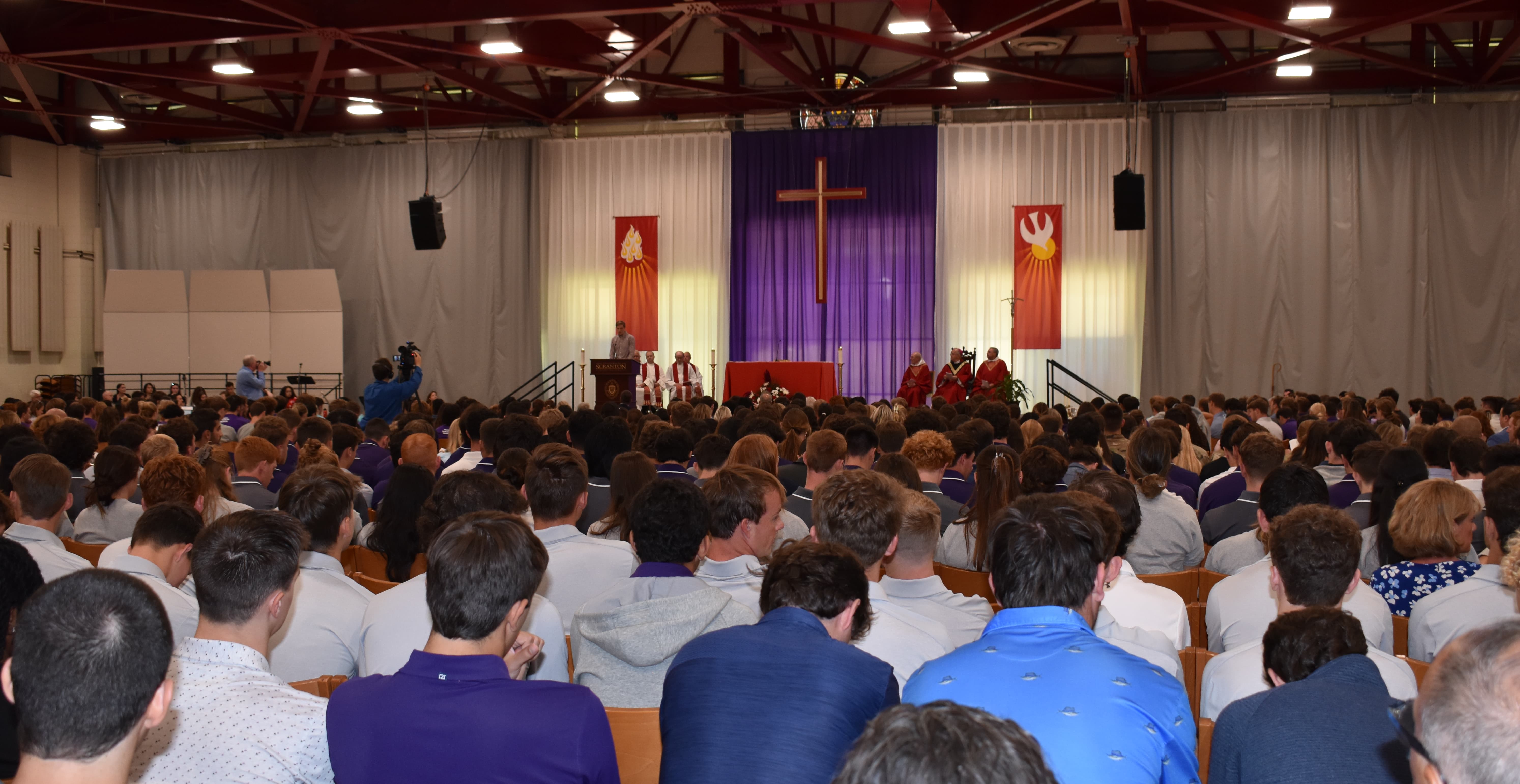 Members of The University of Scranton community attend the annual Mass of the Holy Spirit in 2024, shown.