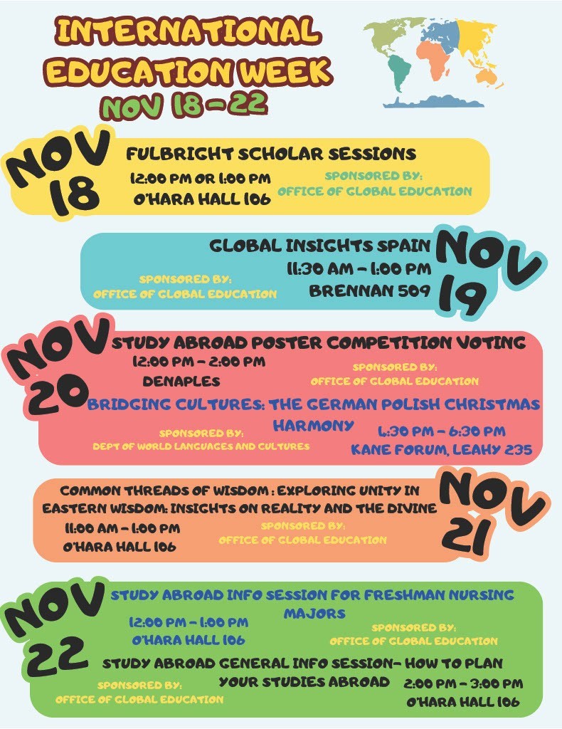 poster with activities and dates in article