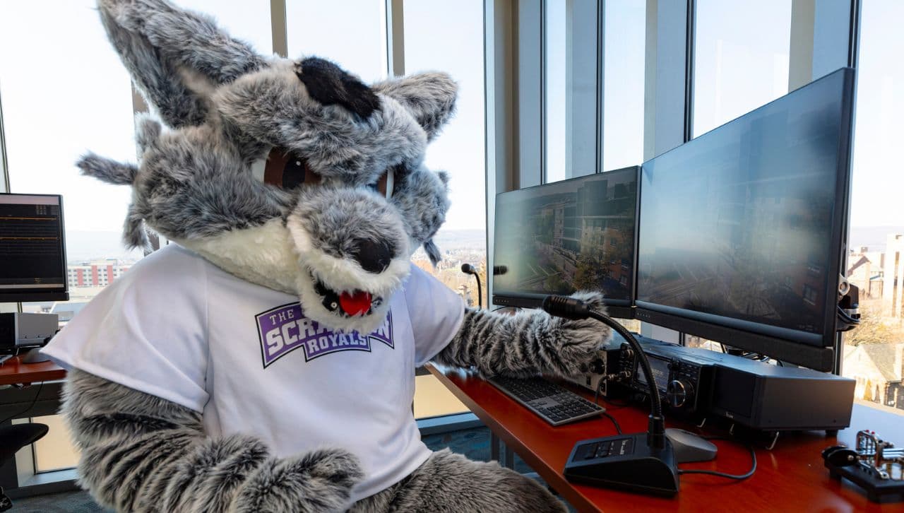 The University of Scranton mascot Iggy is now available to chat with inquiring students and families and all members of the community through a chatbot feature on the University website.