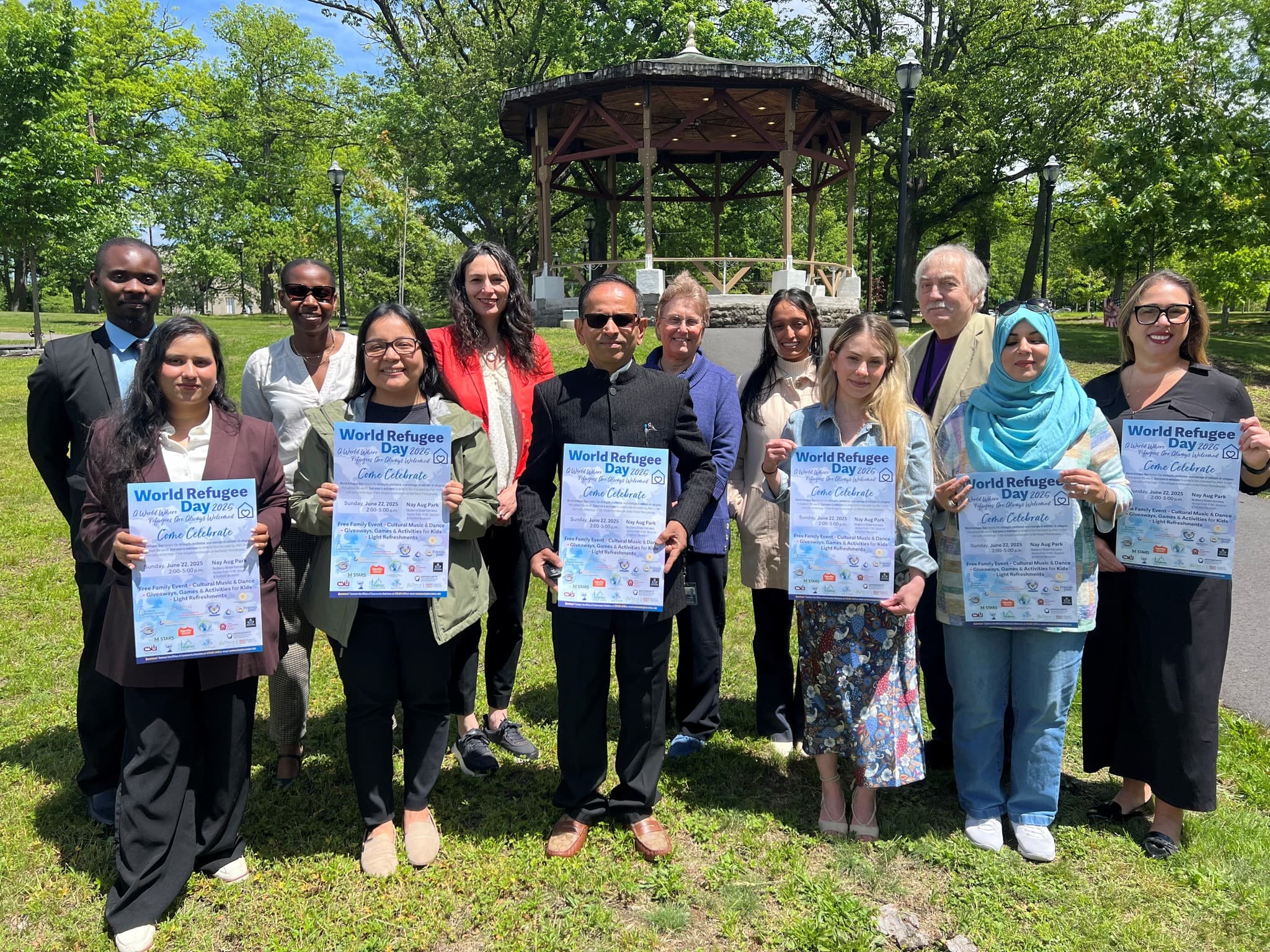 On Sunday, June 22, the community is invited to participate in the 2025 World Refugee Day Celebration at Nay Aug Park in Scranton from 2-5 p.m. More than 20 community agencies are working together to plan this celebration and additional partners and sponsors are making this day of solidarity and friendship possible. Members of the planning committee shown are, front row, from left: Smriti Sitaula, Bhutanese Cultural Foundation of Scranton Association; Daysi Carreto, The University of Scranton; Chandra Sitaula, Bhutanese Cultural Foundation of Scranton Association; Audrey Golosky, United Neighborhood Centers of NEPA; Fatima Ashraf, Muslim Association of Wyoming Valley; and Dr. Maria Vital, The University of Scranton. Second row, from left: Ushu Mukelo, Congolese Community of Scranton; Fikile Ryder, Catholic Social Services of the Diocese of Scranton; Julie Schumacher Cohen, The University of Scranton; Sister Donna Korba, I.H.M., Sisters, Servants of the Immaculate Heart of Mary; Jenny Gonzalez, S.T.A.R.S. Program at Marywood University; and Phil Yevics, Scranton Area Multifaith Ministerium.Not pictured: Gulnar Siddiqi, Catholic Social Services of the Diocese of Scranton; Terilynn Brechtel, United Neighborhood Centers of NEPA, Channel Kearse, City of Scranton; Melinda Krokus, Marywood University & Islamic Center of Scranton; Joana Salfriya, Islamic Center of Scranton, Lori Walton, Islamic Center of Scranton and The University of Scranton; Toya Timsina, Central Susquehanna Intermediate Unit, PA Department of Education Migrant Education Program; and Rabbi Daniel Swartz, Temple Hesed.