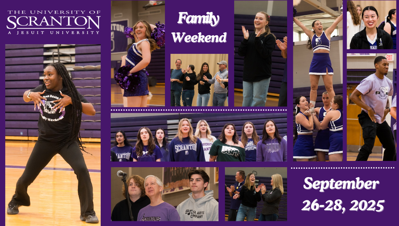 The University of Scranton, Family Weekend, September 26-28 2025.