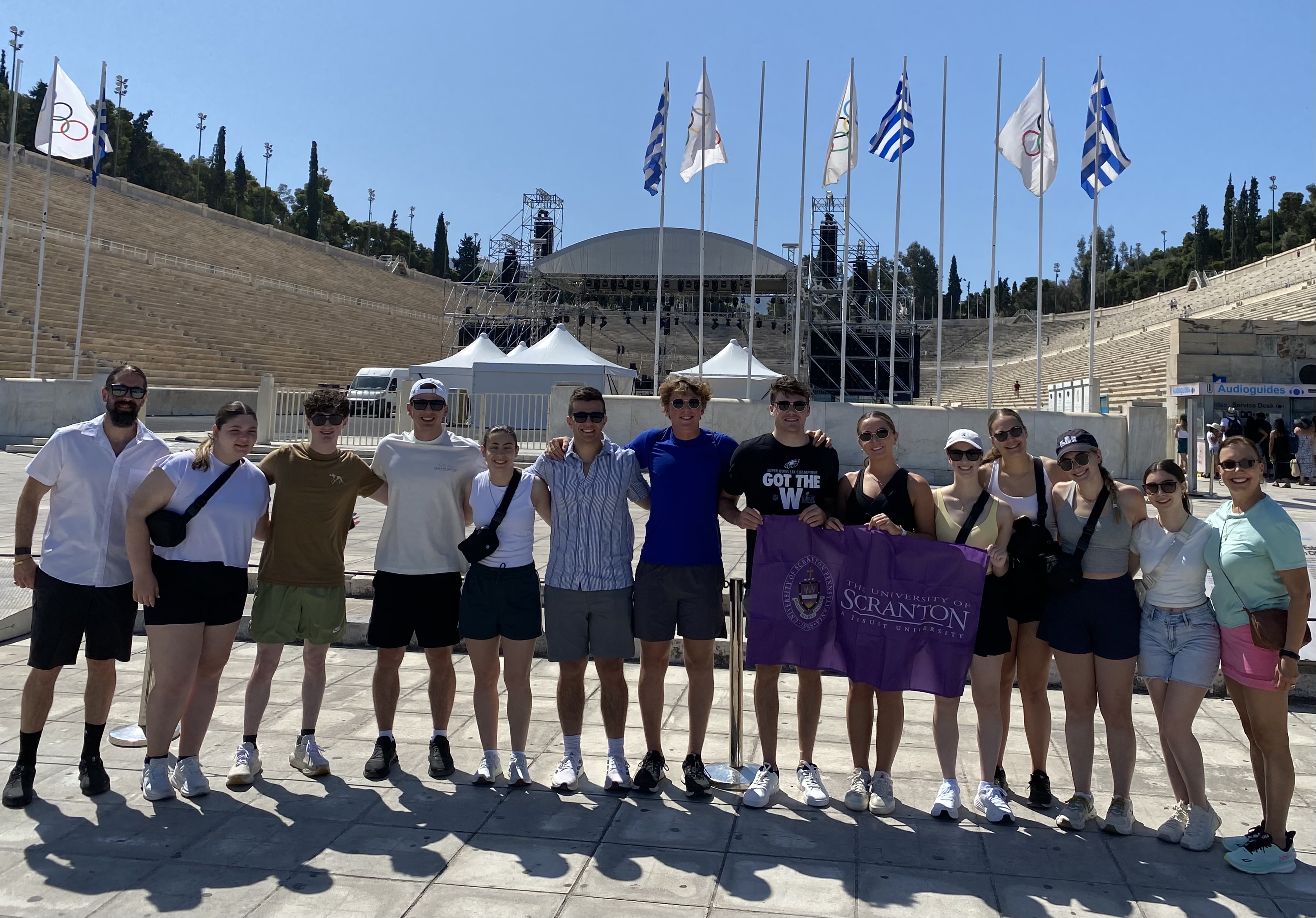 Panathenaic-Stadium-scranton-flag in Athens