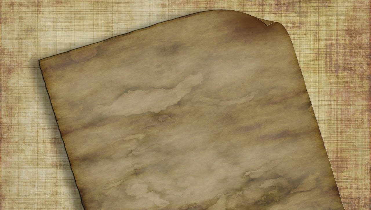 drawing of antiqued paper