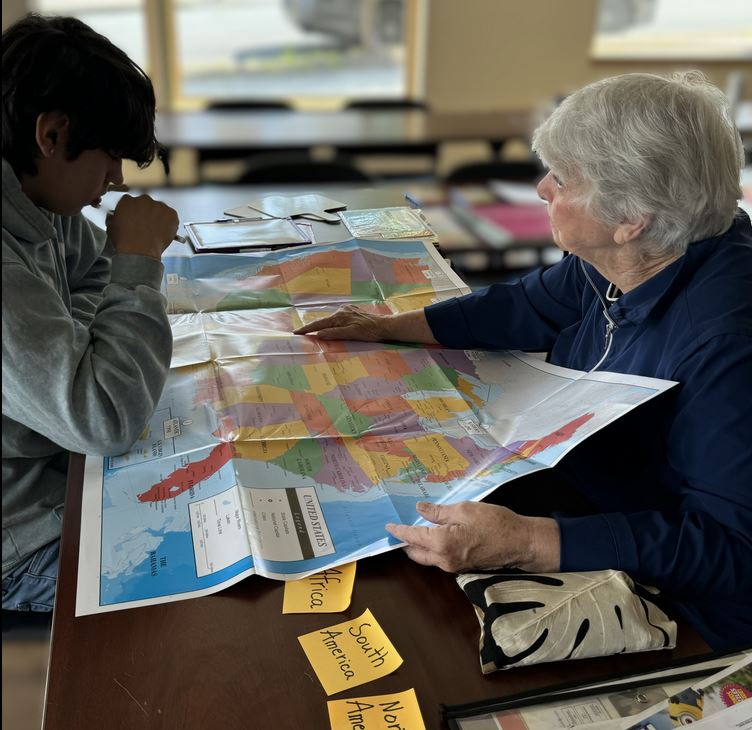 Ignatian Volunteer Corps of Northeast Pennsylvania connects older adults with meaningful opportunities to serve others and provides membership in a faith-sharing community. Shown, volunteer Marie Karam, an English language tutor at United Neighborhood Centers of Northeast PA.