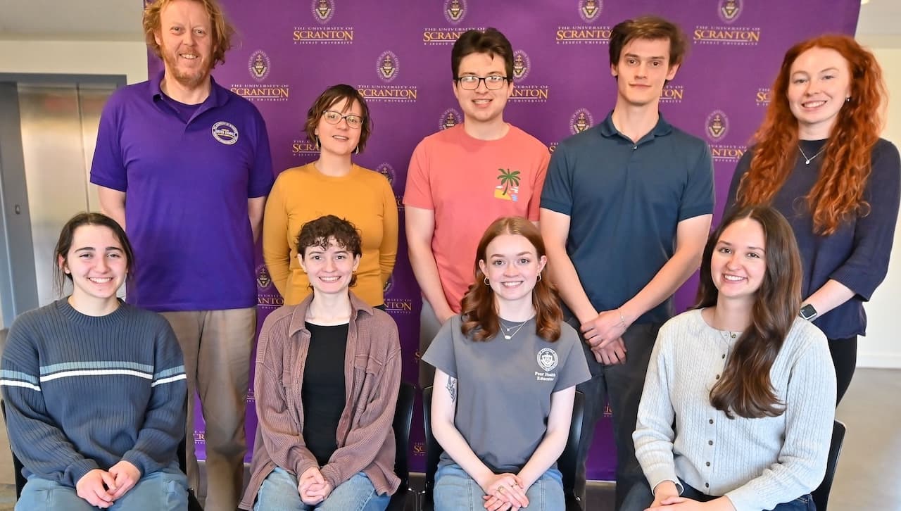 pictured are members of The University of Scranton’s class of 2026 graduated from Scranton’s Magis Honors Program in STEM, one of the Jesuit school’s five programs of excellence and the faculty directors for the program.