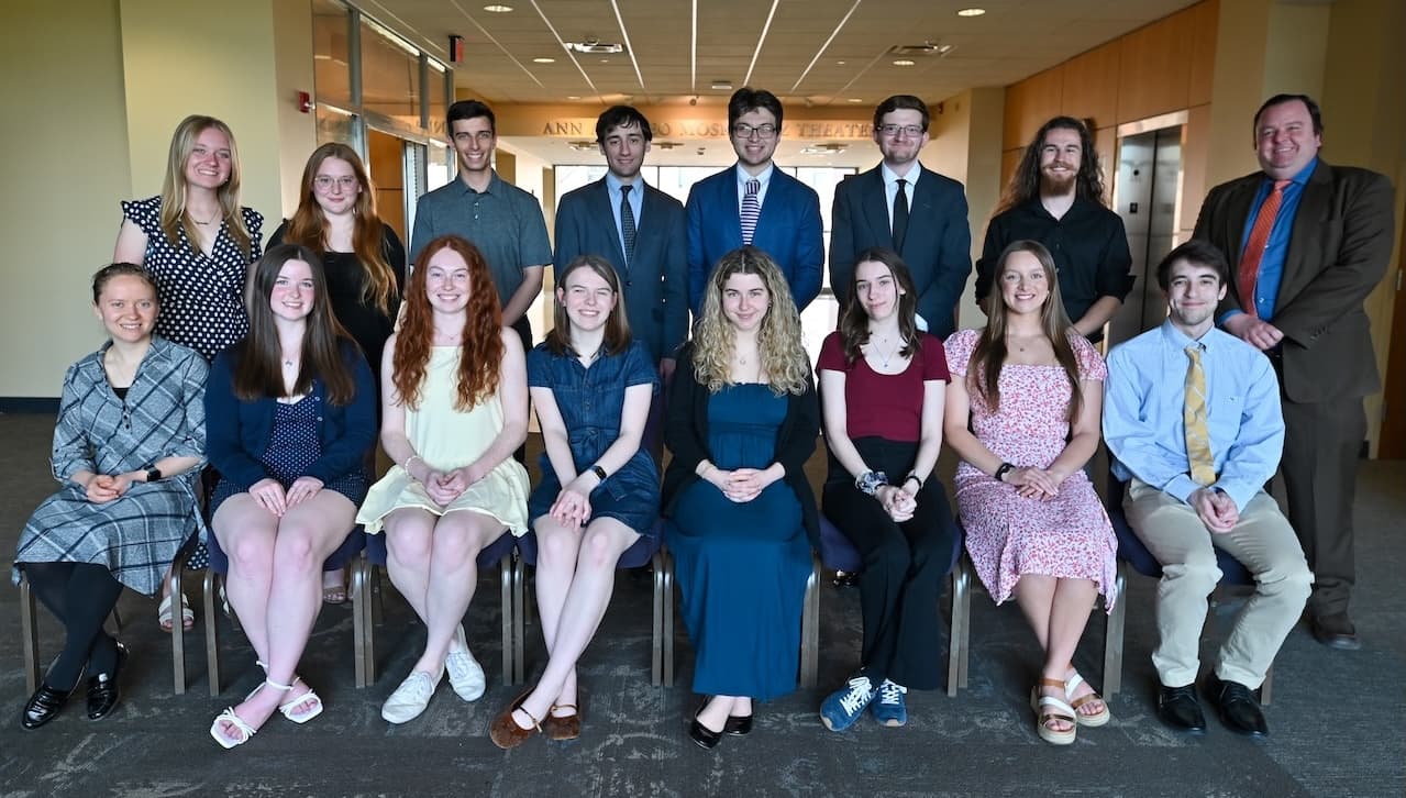 Pictured are members of The University of Scranton’s class of 2026 graduated from the University Honors Program wiht the program director.