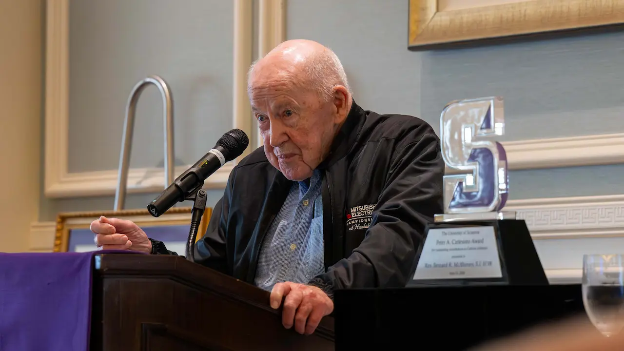 thumbnail for University Honors Rev. Bernard R. McIlhenny, S.J., with Carlesimo Award