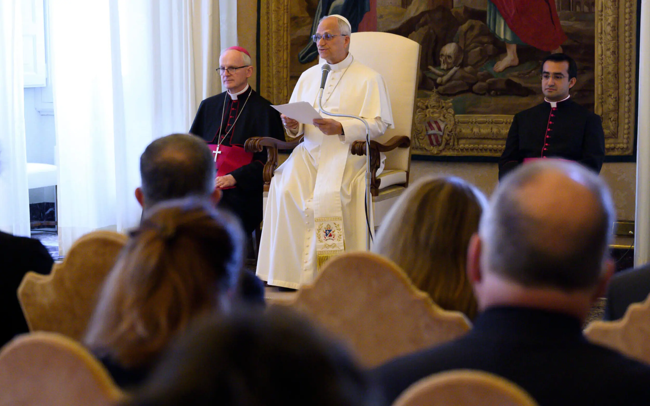 A gallery of images from University of Scranton president Joseph G. Marina, S.J., meeting Pope Leo XIV.