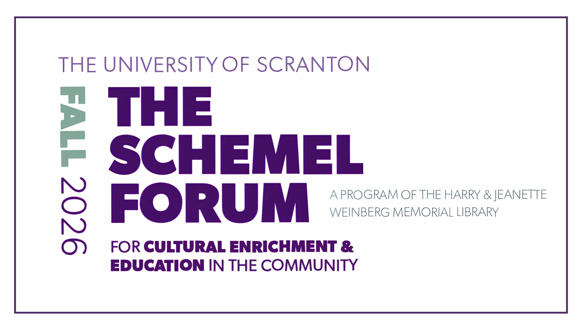 thumbnail for Fall Schemel Forum Programs to Feature Nationally Recognized Presenters