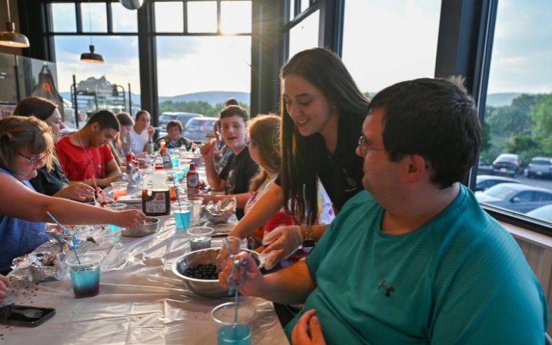 A gallery of images from The University of Scranton's "Recipe for Connection" program at Coffee Inclusive in Pittston.