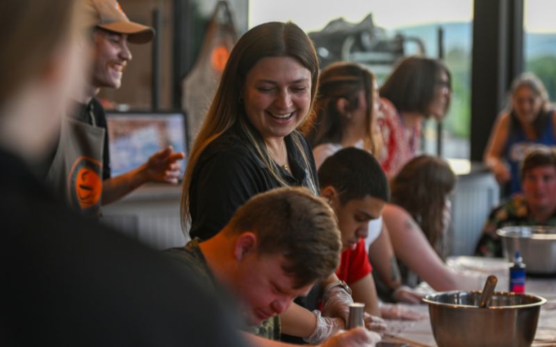 A gallery of images from The University of Scranton's "Recipe for Connection" program at Coffee Inclusive in Pittston.