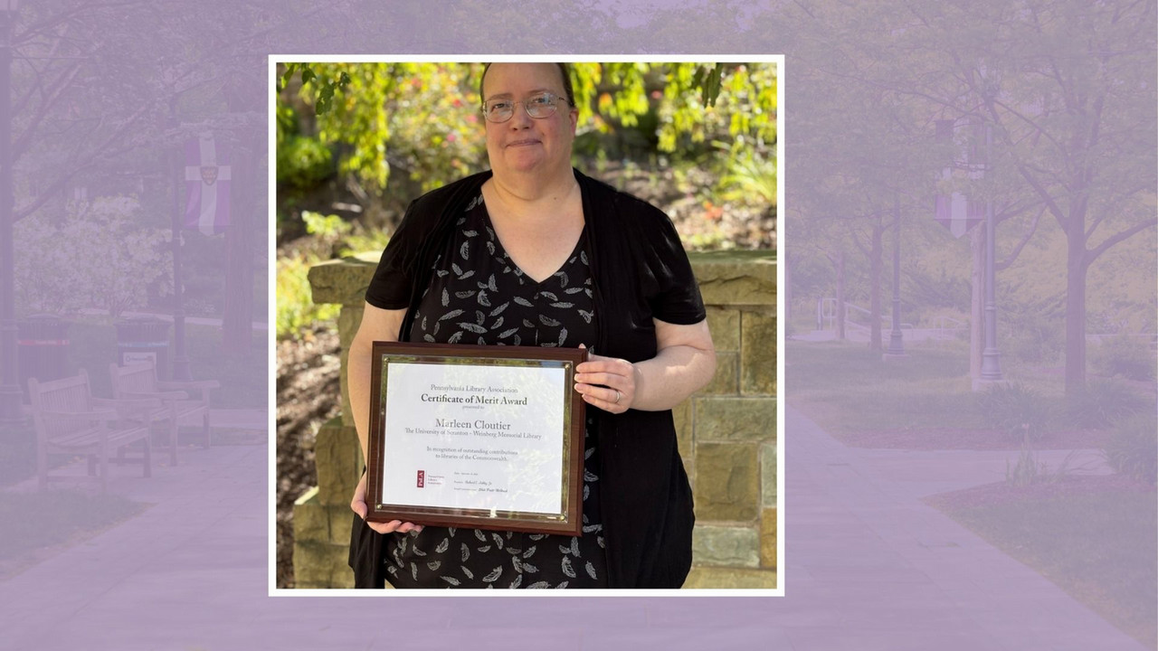 The Pennsylvania Library Association (PaLA) recognizes Marleen Cloutier of the Weinberg Memorial Library at The University of Scranton, among three members honored with 2026 Certificates of Merit.