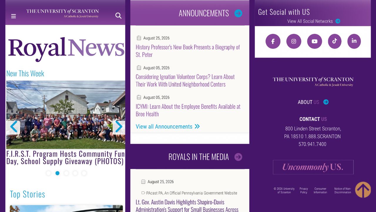 Royal News Redesign Mobile Views