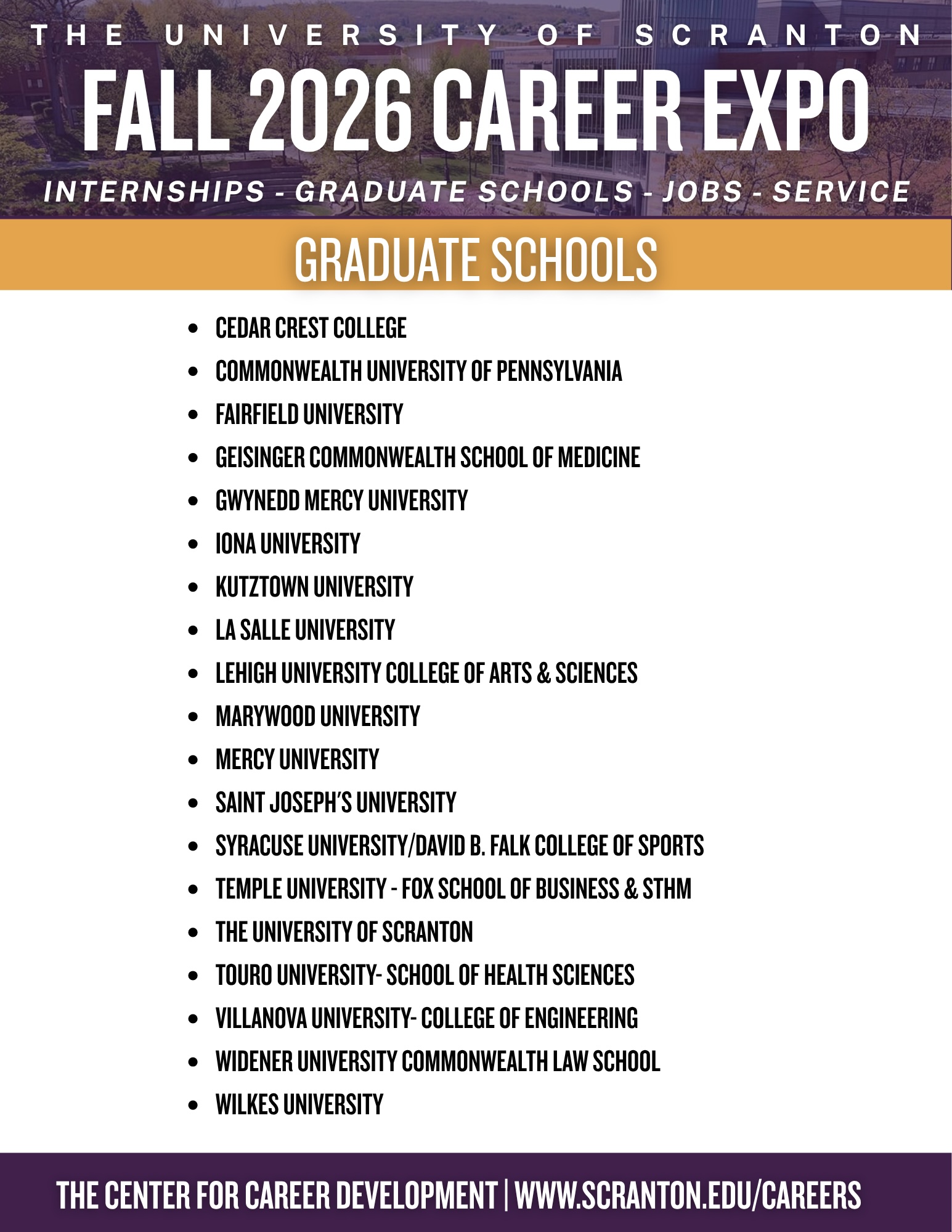 Career Exp Graduate Schools