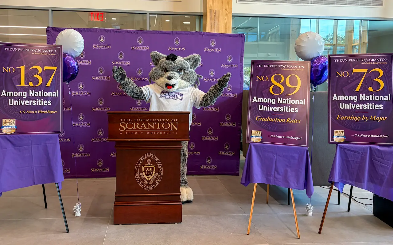 A gallery of images from The University of Scranton's reveal event for the U.S. News and World Report "Best Colleges" rankings.
