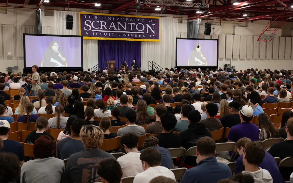 A gallery of images from the 2026 Ignatian Values in Action Lecture at the Byron Recreation Complex.