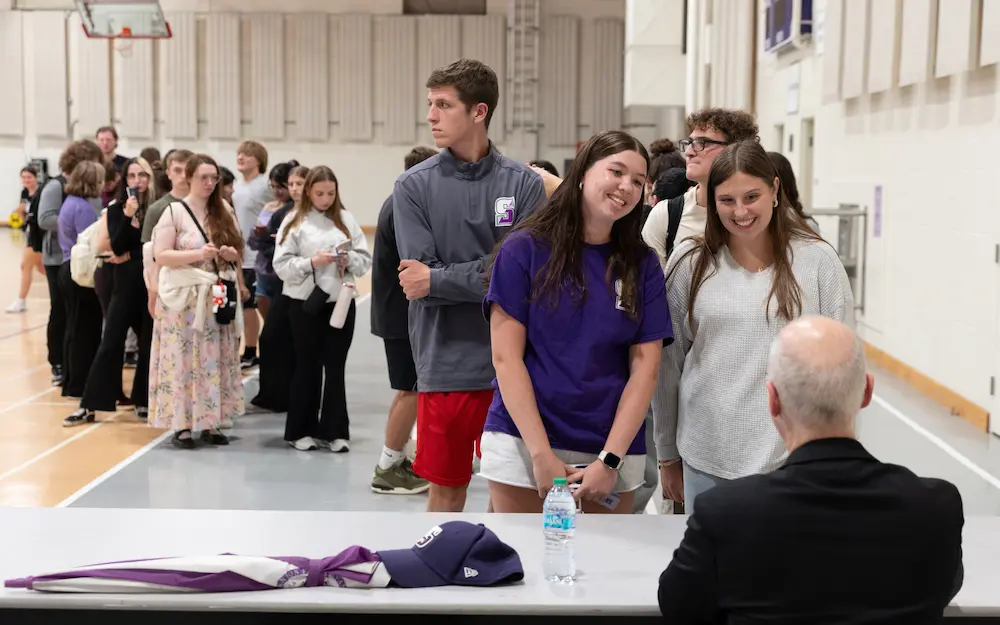 A gallery of images from the 2026 Ignatian Values in Action Lecture at the Byron Recreation Complex.