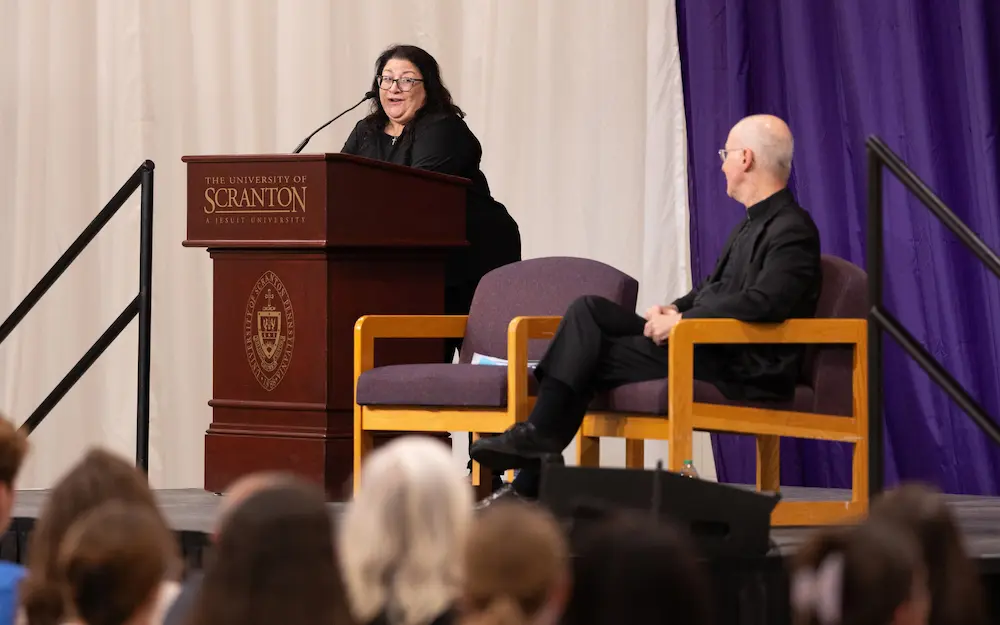 A gallery of images from the 2026 Ignatian Values in Action Lecture at the Byron Recreation Complex.