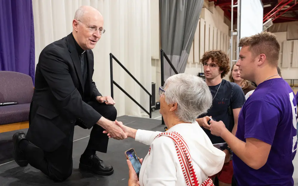 A gallery of images from the 2026 Ignatian Values in Action Lecture at the Byron Recreation Complex.